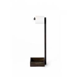 Wireworks Freestanding Toilet Roll Holder - Dark Oak - thumbnail 3