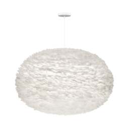 Umage Eos Feather Pendant Shade - White - XXL - 110cm with White Rosette Cord Set With or Without Cord Set: With White Rosette Cord Set - thumbnail 1