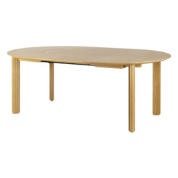 Umage Comfort Circle Dining Table with Extension - Rippled - Oak