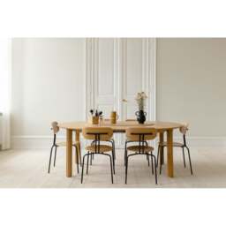 Umage Comfort Circle Dining Table with Extension - Rippled - Oak - thumbnail 7