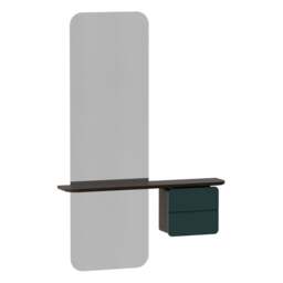 Umage One More Look Storage Mirror - Dark Oak - Forest Green Colour: Forest Green - thumbnail 1