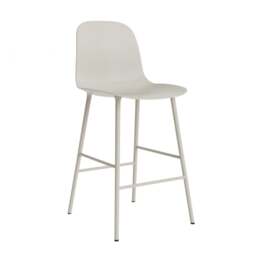 Normann Copenhagen Form Bar Chair - 65cm - Light Grey Shell Colour: Light Grey