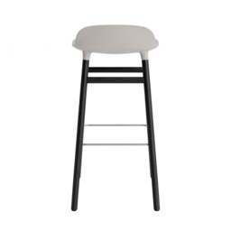 Normann Copenhagen Form Barstool - Wood - 75cm - Warm Grey - Black Oak Legs Shell Colour: Warm Grey, Leg Colour: Black Oak - thumbnail 4