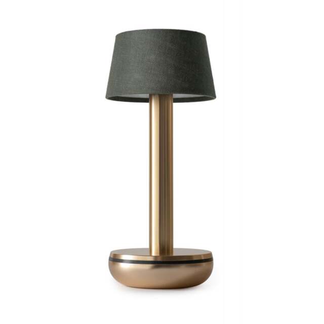 Humble Two Table Light - Gold - Emerald Linen Shade - image 1