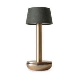Humble Two Table Light - Gold - Emerald Linen Shade