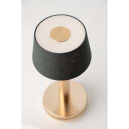 Humble Two Table Light - Gold - Emerald Linen Shade - thumbnail 2