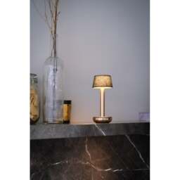 Humble Two Table Light - Gold - Emerald Linen Shade - thumbnail 5
