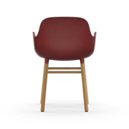 Normann Copenhagen Form Armchair - Red - Oak Legs Shell Colour: Red, Leg Colour: Oak - thumbnail 4