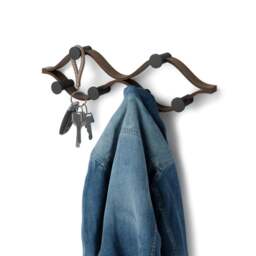 Umbra Montage 6 Hook Coat Rack - Black/Walnut