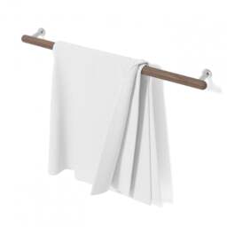 Wireworks Yoku 680 Single Towel Rail - Walnut - thumbnail 2