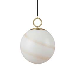Halo Design Stockholm Pendant Light - O 30cm Size: O 30cm, Colour: Marble Brown - thumbnail 2