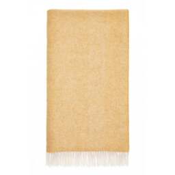 Bronte By Moon Pure Wool Herringbone Throw - Orange