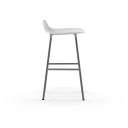 Normann Copenhagen Form Barstool - 65cm - White - Chrome Legs Shell Colour: White, Leg Colour: Chrome - thumbnail 3