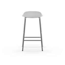Normann Copenhagen Form Barstool - 65cm - White - Chrome Legs Shell Colour: White, Leg Colour: Chrome - thumbnail 4