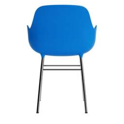 Normann Copenhagen Form Armchair - Bright Blue - Chrome Legs Shell Colour: Bright Blue, Leg Colour: Chrome - thumbnail 4