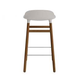 Normann Copenhagen Form Barstool - Wood - 65cm - Warm Grey - Walnut Legs Shell Colour: Warm Grey, Leg Colour: Walnut - thumbnail 4