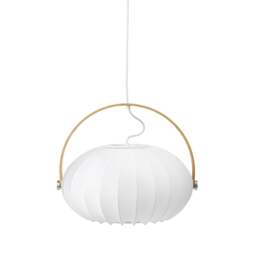 Halo Design DC Textile Pendant Light - O 40 cm Colour: Satin White