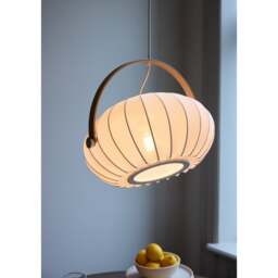 Halo Design DC Textile Pendant Light - O 40 cm Colour: Satin White - thumbnail 5