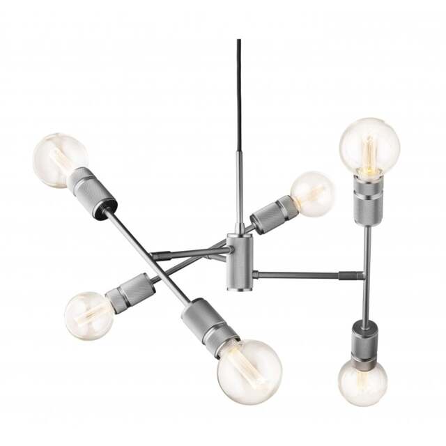 Halo Design Halo 6 Light Mini Chandelier - Gun Black - O 52-53cm - image 1
