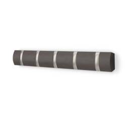 Umbra Flip 5 Hook Coat Rack - Driftwood/Nickel - thumbnail 3