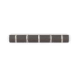 Umbra Flip 5 Hook Coat Rack - Driftwood/Nickel - thumbnail 4