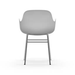 Normann Copenhagen Form Armchair - White - Chrome Legs Shell Colour: White, Leg Colour: Chrome - thumbnail 4