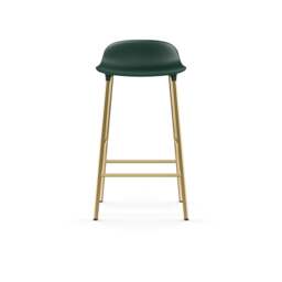 Normann Copenhagen Form Barstool - 65cm - Green - Brass Legs Shell Colour: Green, Leg Colour: Brass - thumbnail 2