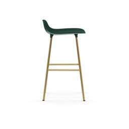 Normann Copenhagen Form Barstool - 65cm - Green - Brass Legs Shell Colour: Green, Leg Colour: Brass - thumbnail 3
