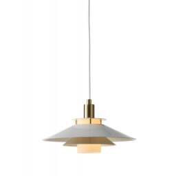 Halo Design Rivoli Pendant Light - O26 Colour: Glossy Grey / Brass - thumbnail 1