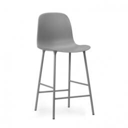 Normann Copenhagen Form Bar Chair - 65cm - Grey Shell Colour: Grey