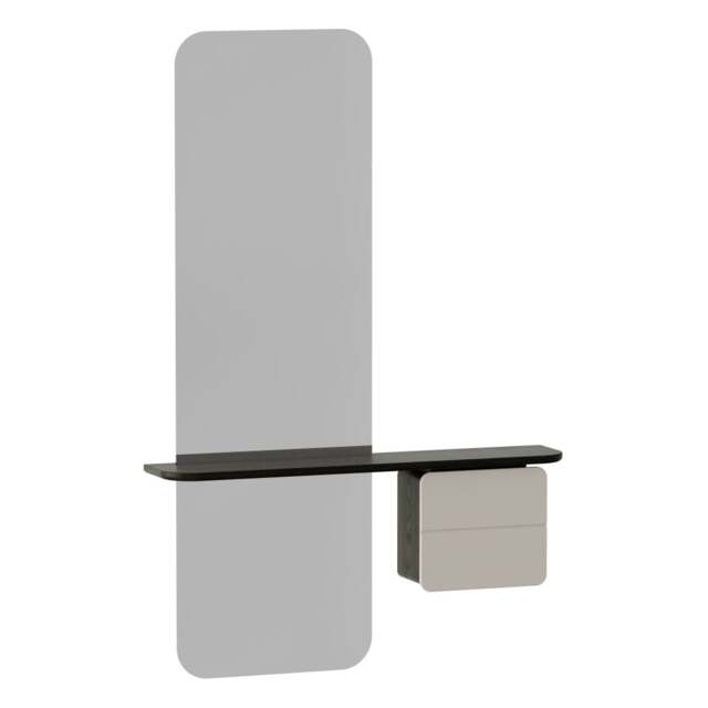 Umage One More Look Storage Mirror - Black Oak - Pearl White Colour: Pearl White - image 1