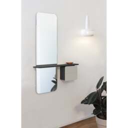Umage One More Look Storage Mirror - Black Oak - Pearl White Colour: Pearl White - thumbnail 2