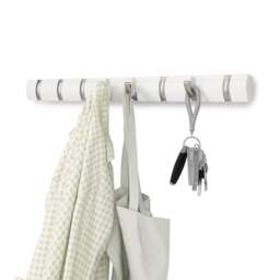 Umbra Flip 8 Hook Coat Rack - White/Nickel - thumbnail 1