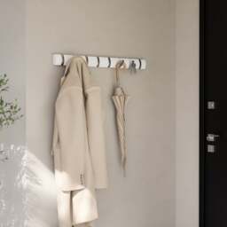 Umbra Flip 8 Hook Coat Rack - White/Nickel - thumbnail 6