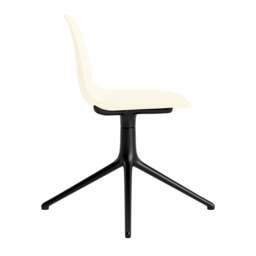 Normann Copenhagen Form Chair Swivel - 4 Leg - Cream - Black Legs Shell Colour: Cream, Leg Colour: Black - thumbnail 3