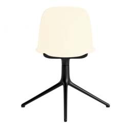 Normann Copenhagen Form Chair Swivel - 4 Leg - Cream - Black Legs Shell Colour: Cream, Leg Colour: Black - thumbnail 4