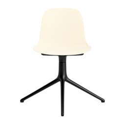 Normann Copenhagen Form Chair Swivel - 4 Leg - Cream - Black Legs Shell Colour: Cream, Leg Colour: Black - thumbnail 2