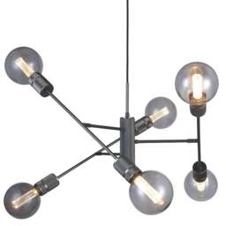 Halo Design Halo 6 Light Chandelier - Gun Black - O 75cm - thumbnail 1