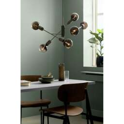 Halo Design Halo 6 Light Chandelier - Gun Black - O 75cm - thumbnail 2