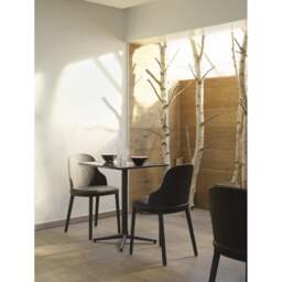 Normann Copenhagen Allez Chair - Black - Polypropylene Legs - Black /Ultra 41599 Leather Upholstered Seat Colour: Black, Leg Colour: Polypropylene, Se - thumbnail 6