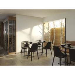 Normann Copenhagen Allez Chair - Black - Polypropylene Legs - Black /Ultra 41599 Leather Upholstered Seat Colour: Black, Leg Colour: Polypropylene, Se - thumbnail 5