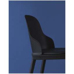 Normann Copenhagen Allez Chair - Black - Polypropylene Legs - Black /Ultra 41599 Leather Upholstered Seat Colour: Black, Leg Colour: Polypropylene, Se - thumbnail 4