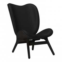 Umage A Conversation Piece Armchair - Tall - Black Oak - Hope Leather Black Wood: Black Oak, Colour: Black