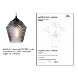 Halo Design Nobb Edgy Pendant Light - O 17 cm - Smoke Colour: Smoke - thumbnail 3
