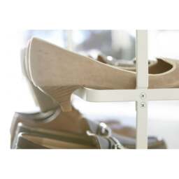 Yamazaki Tower Steel Shoe Rack - 3 Tier - White - thumbnail 6