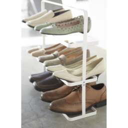 Yamazaki Tower Steel Shoe Rack - 3 Tier - White - thumbnail 4