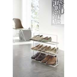 Yamazaki Tower Steel Shoe Rack - 3 Tier - White - thumbnail 2