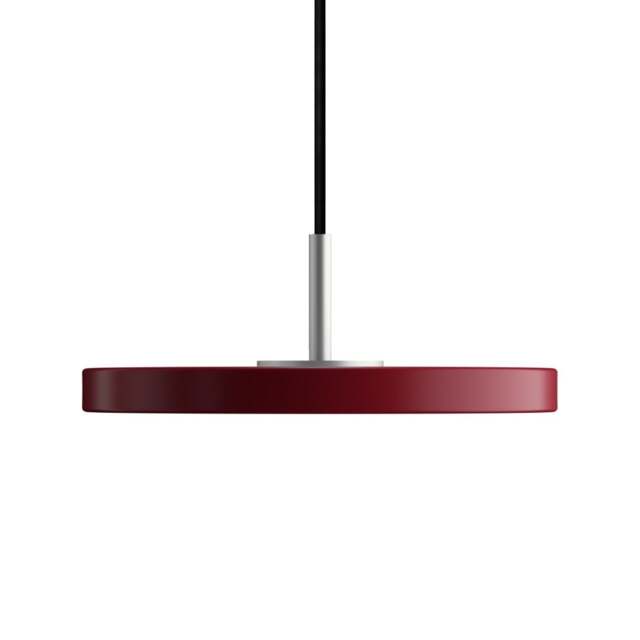 Umage Asteria Micro Pendant Light - Ruby Red - Steel Top Colour: Ruby Red, Asteria Detail: Steel - image 1