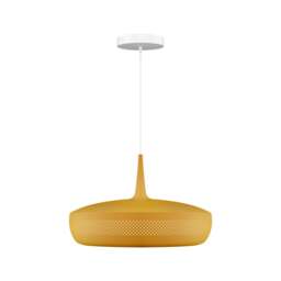 Umage Clava Dine Pendant Light - Ochre with White Rosette Cord Set With or Without Cord Set: With White Rosette Cord Set