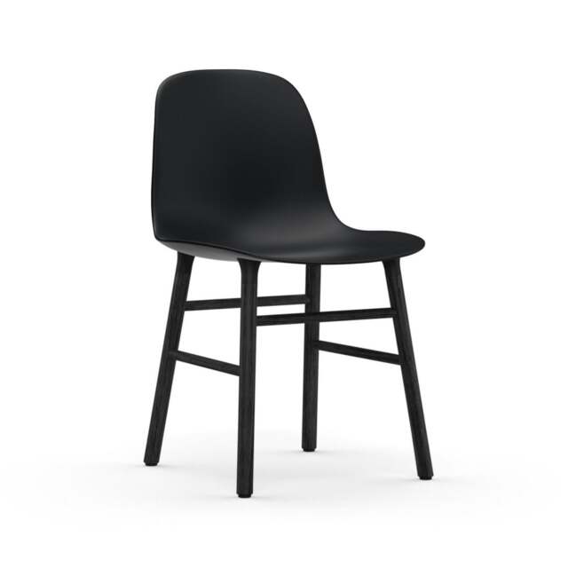 Normann Copenhagen Form Chair - Black - Black Oak Legs Shell Colour: Black, Leg Colour: Black Oak - image 1